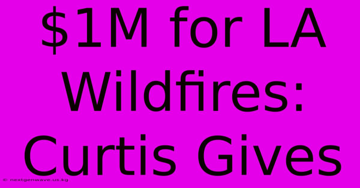 $1M For LA Wildfires: Curtis Gives