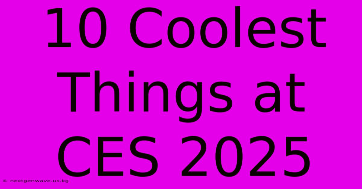 10 Coolest Things At CES 2025