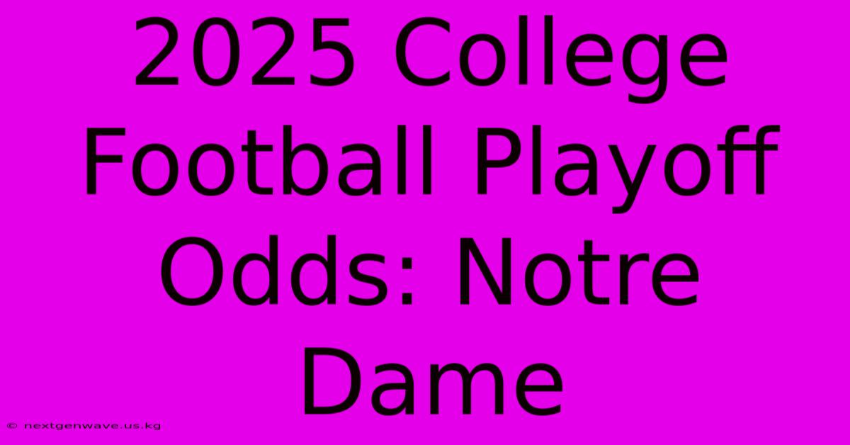 2025 College Football Playoff Odds: Notre Dame