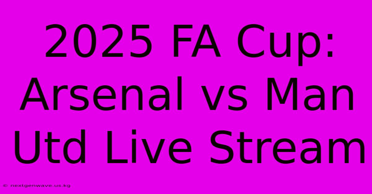 2025 FA Cup: Arsenal Vs Man Utd Live Stream