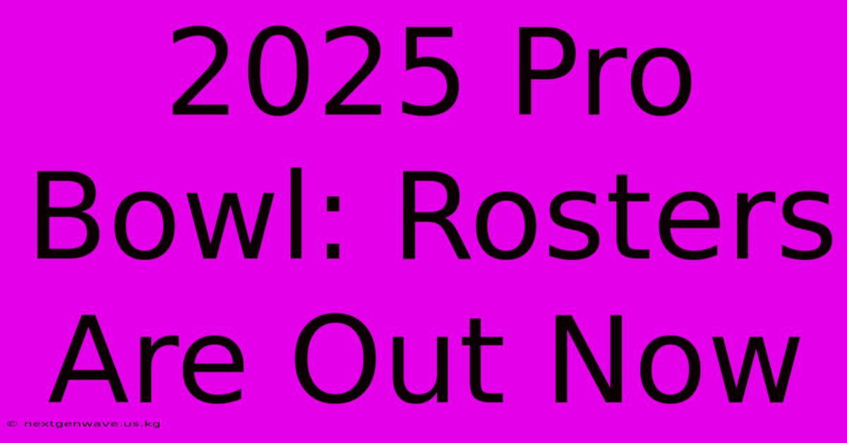 2025 Pro Bowl: Rosters Are Out Now