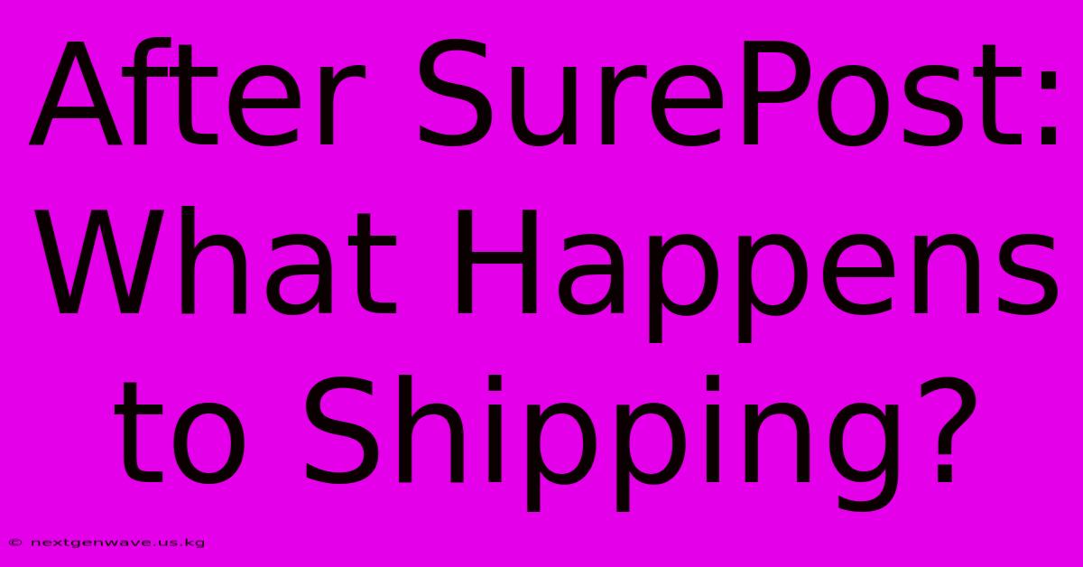 After SurePost: What Happens To Shipping?