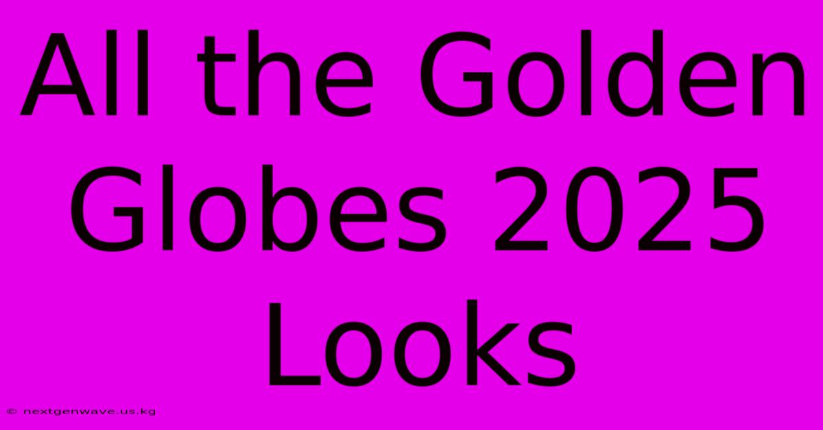 All The Golden Globes 2025 Looks