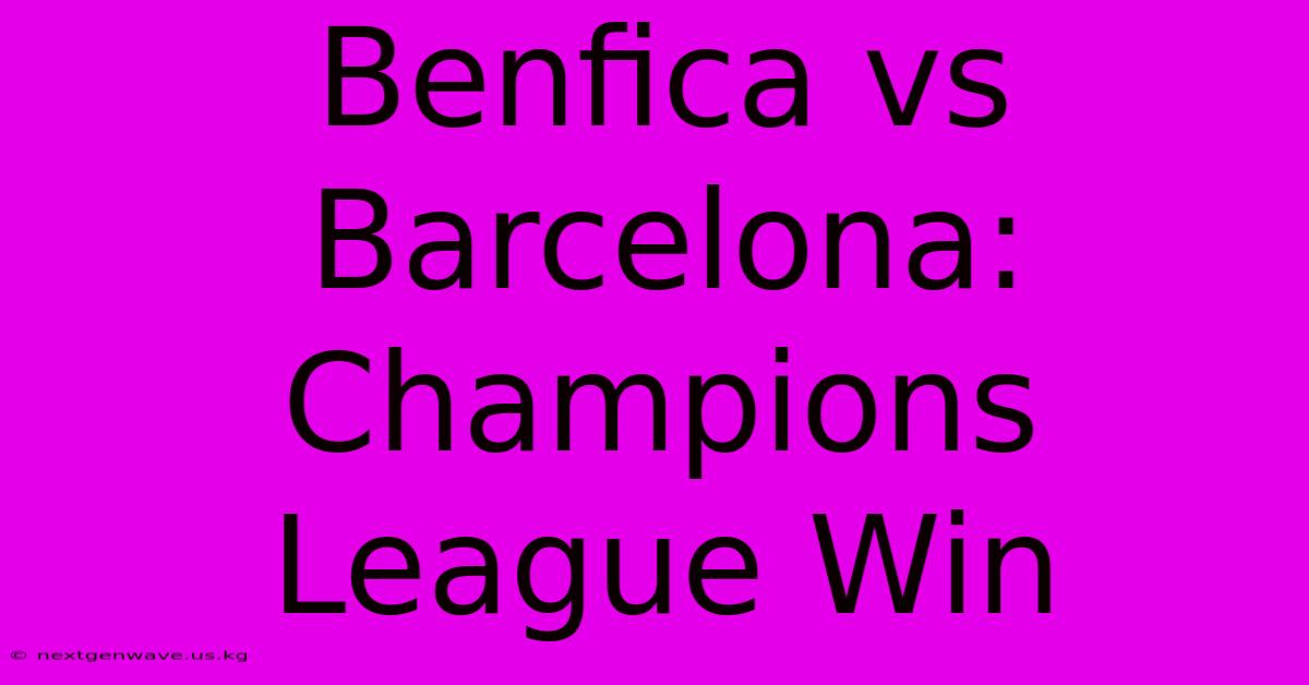 Benfica Vs Barcelona: Champions League Win