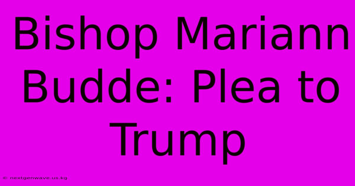 Bishop Mariann Budde: Plea To Trump