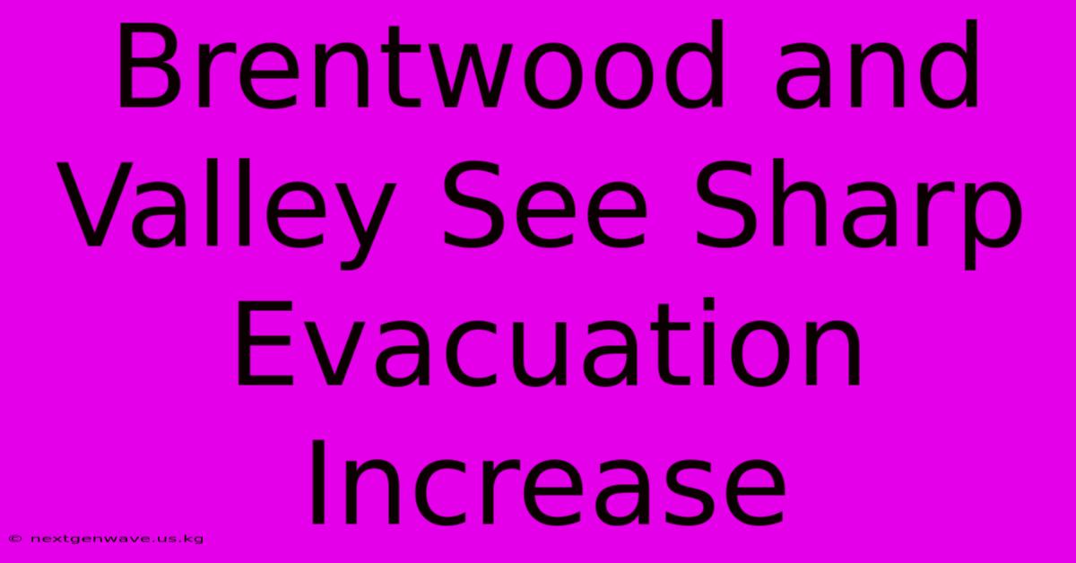 Brentwood And Valley See Sharp Evacuation Increase