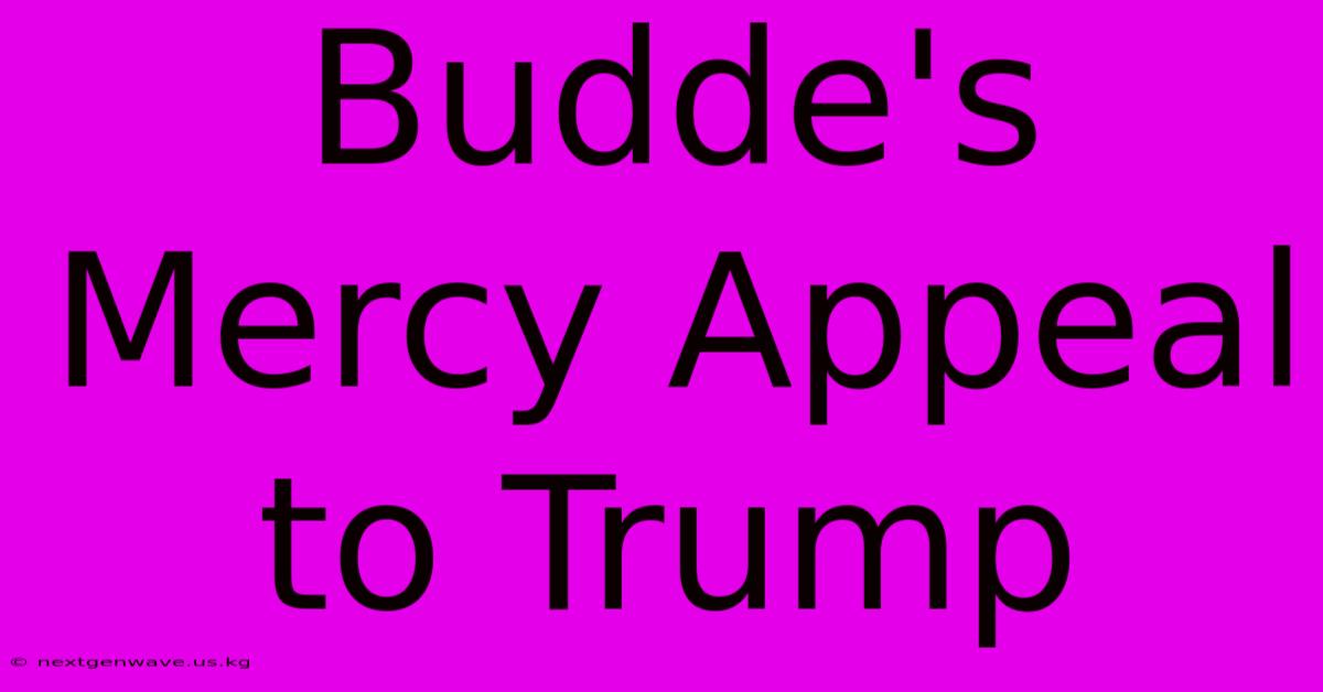 Budde's Mercy Appeal To Trump