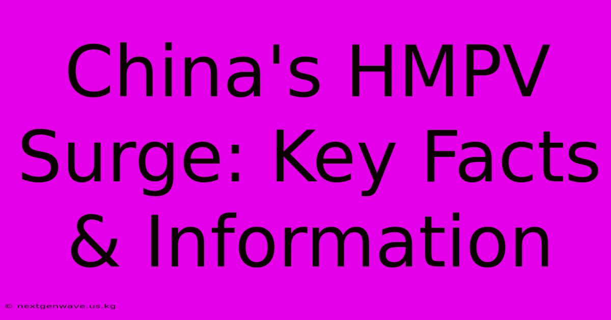 China's HMPV Surge: Key Facts & Information