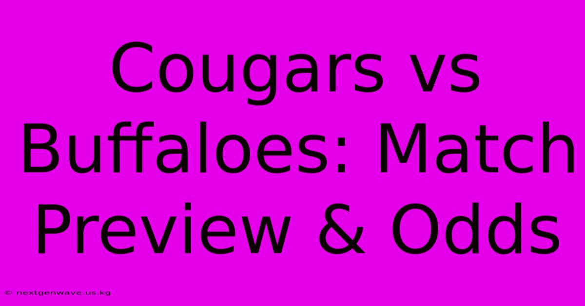 Cougars Vs Buffaloes: Match Preview & Odds