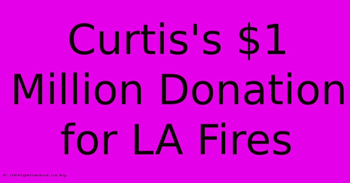 Curtis's $1 Million Donation For LA Fires