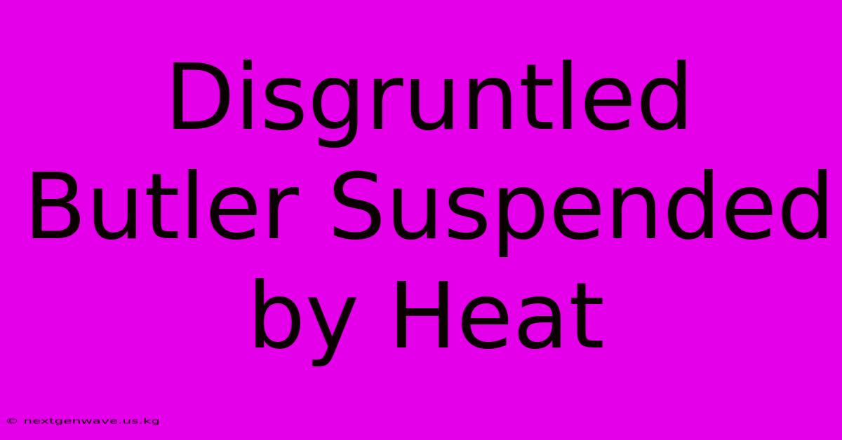 Disgruntled Butler Suspended By Heat