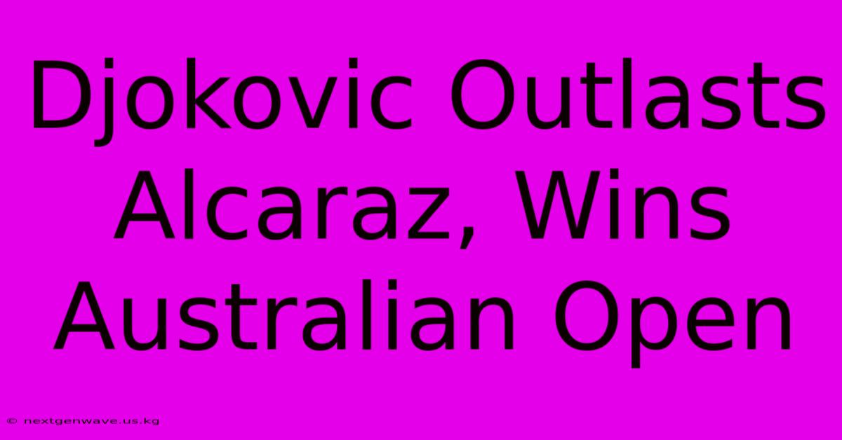 Djokovic Outlasts Alcaraz, Wins Australian Open