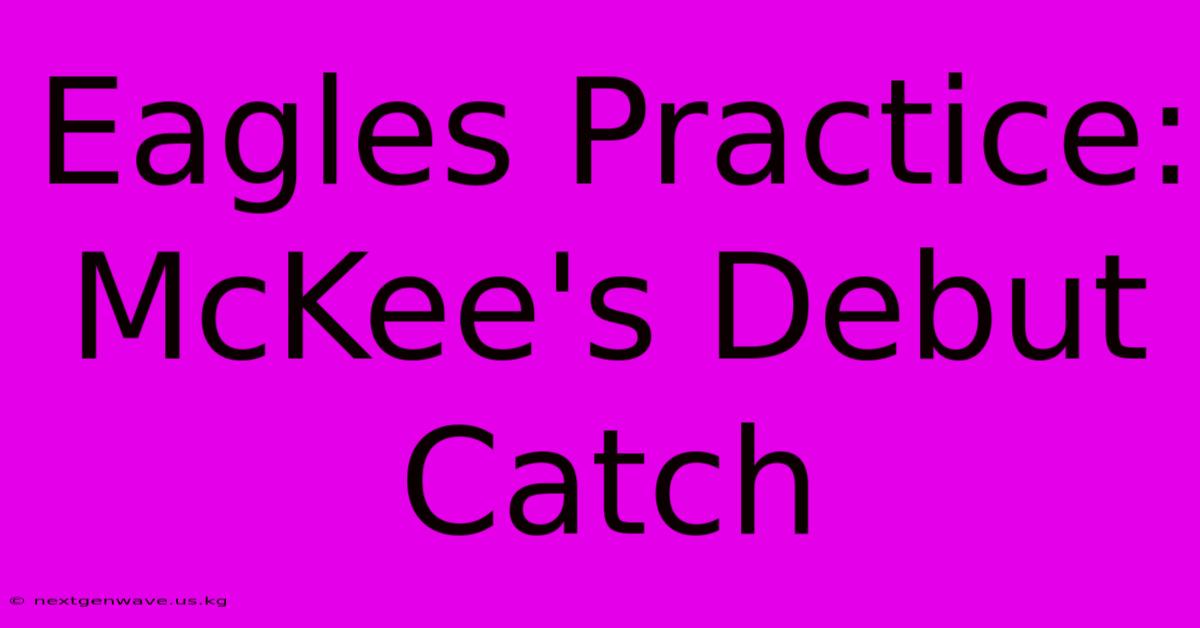 Eagles Practice: McKee's Debut Catch