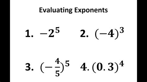 Evauluate The Epression 2neponet 2 When N Is 5