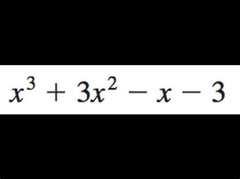 Factor X 3 3x 2 3