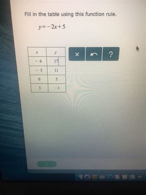 Fill In The Table Using The Function Rule