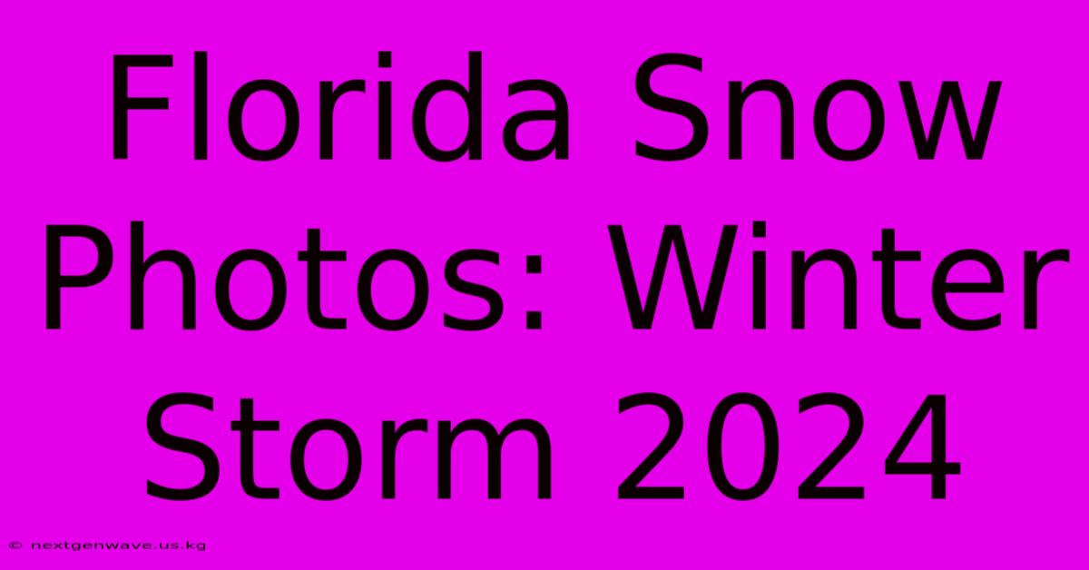 Florida Snow Photos: Winter Storm 2024