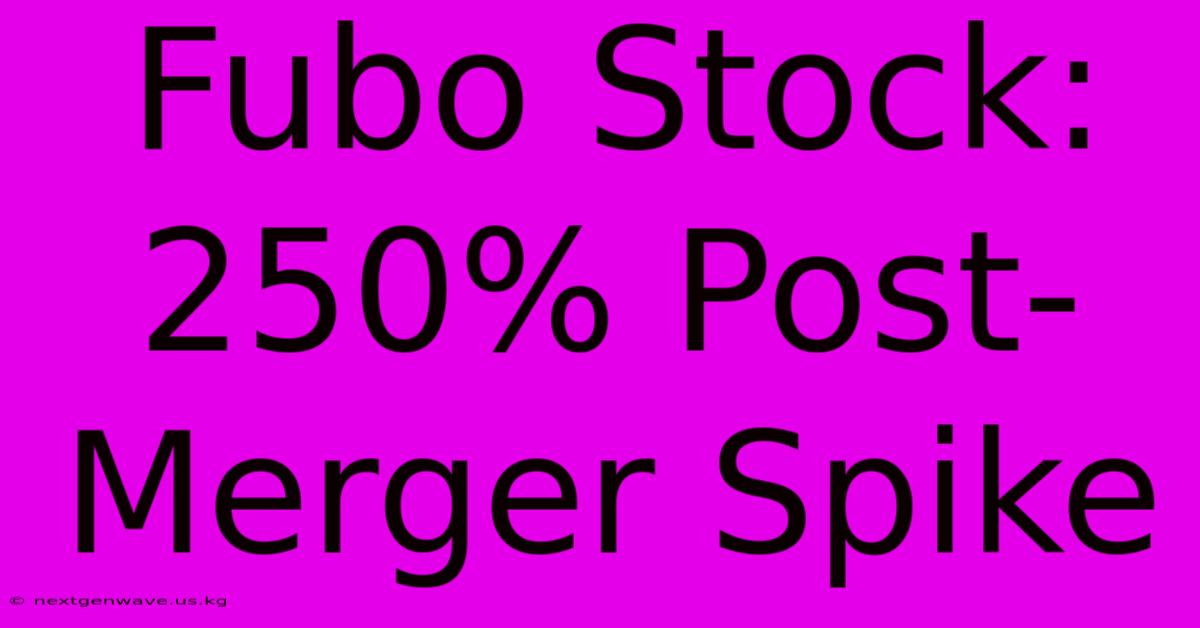 Fubo Stock: 250% Post-Merger Spike