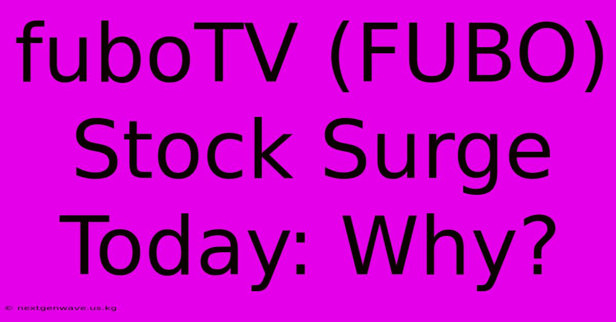 FuboTV (FUBO) Stock Surge Today: Why?