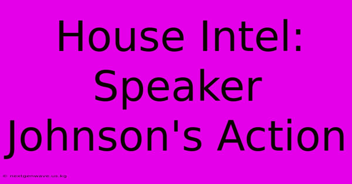 House Intel: Speaker Johnson's Action