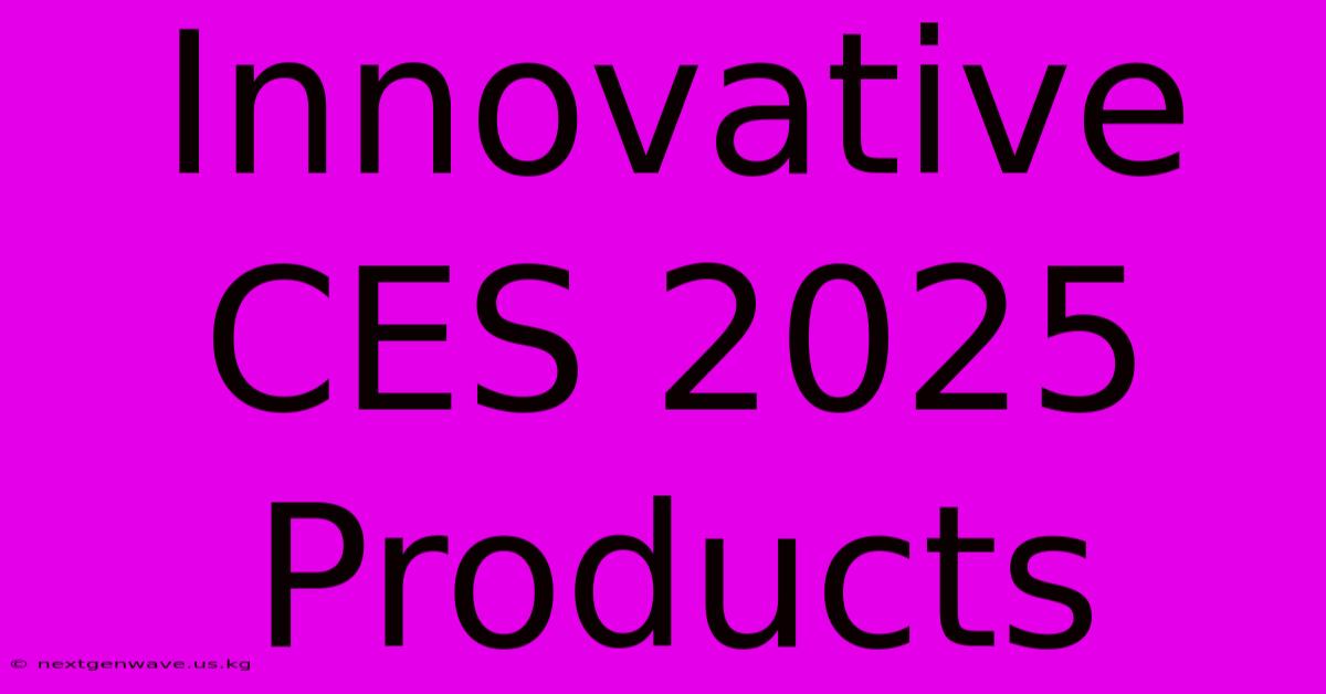 Innovative CES 2025 Products