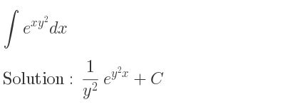 Integral Of E To The Xy