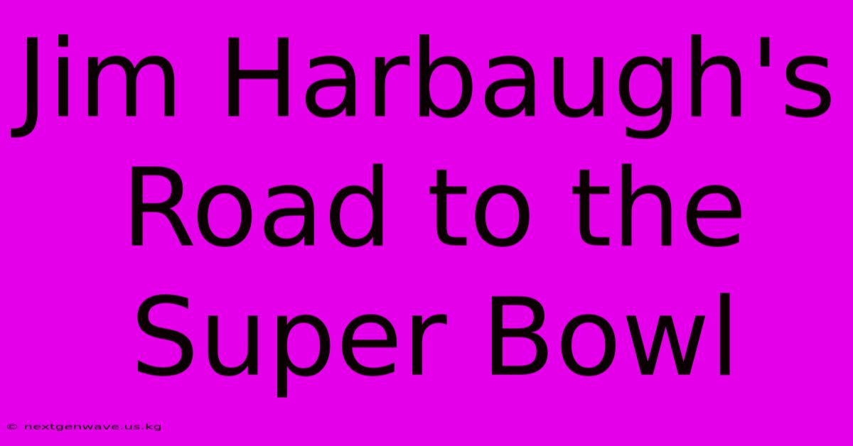 Jim Harbaugh's Road To The Super Bowl