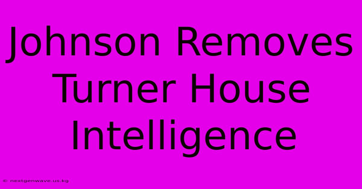 Johnson Removes Turner House Intelligence