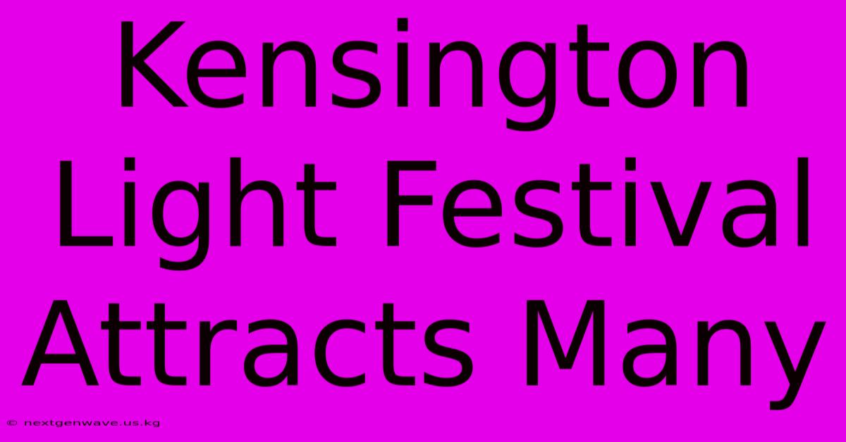 Kensington Light Festival Attracts Many