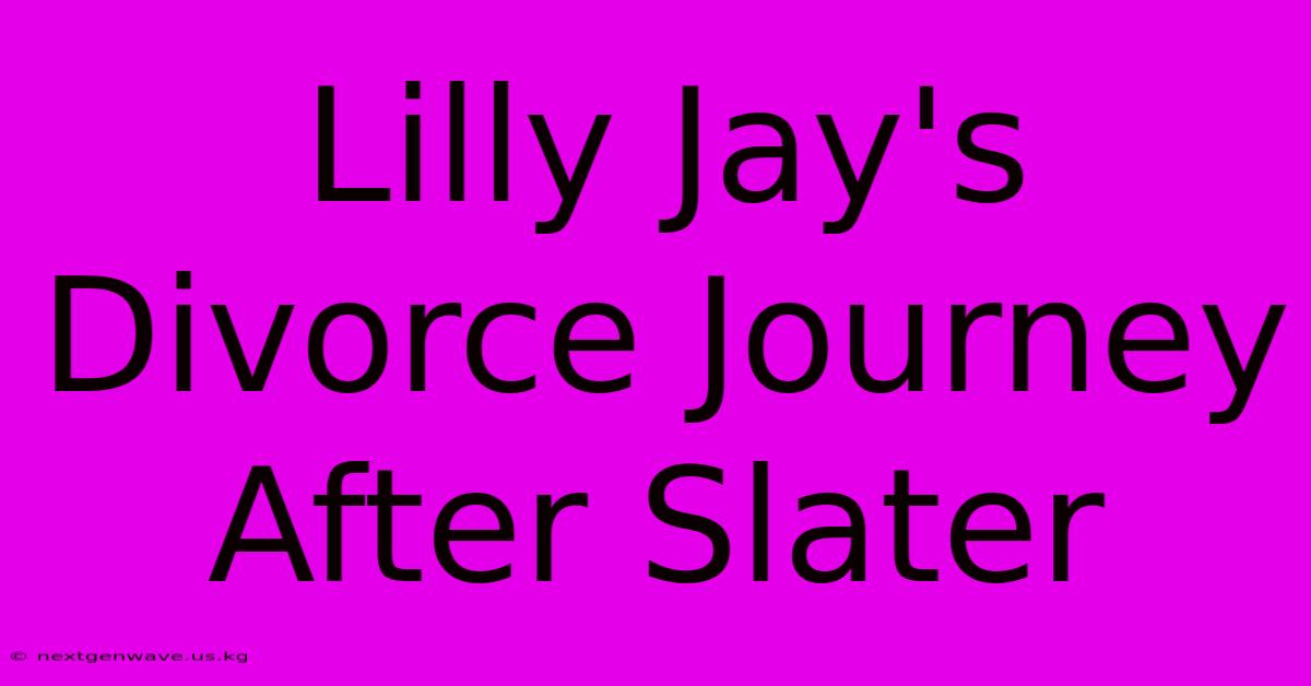 Lilly Jay's Divorce Journey After Slater