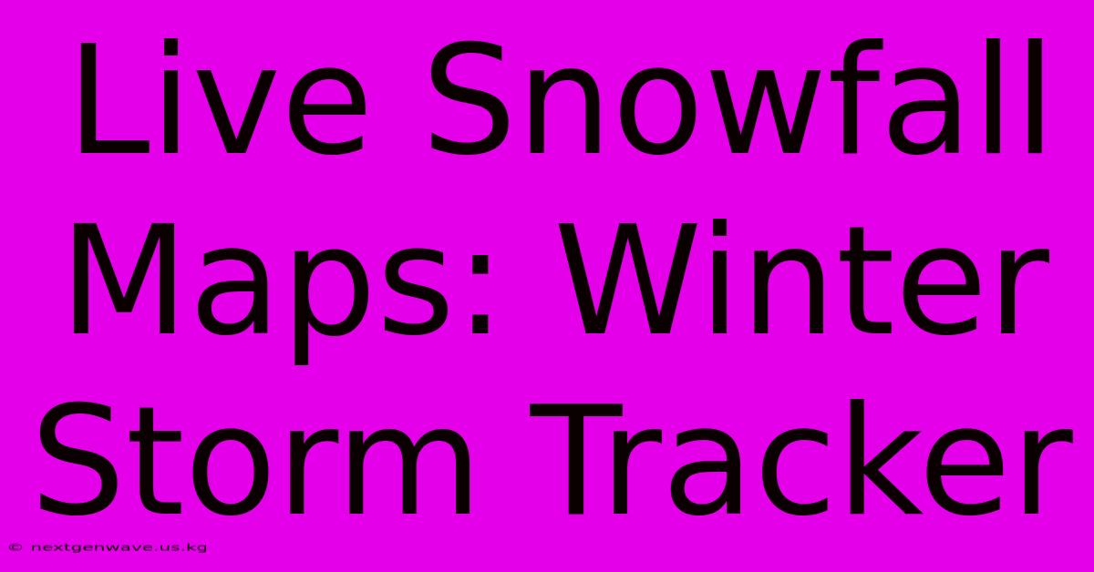 Live Snowfall Maps: Winter Storm Tracker