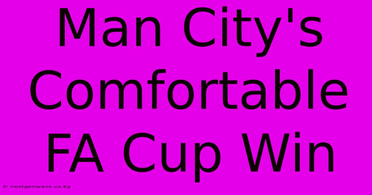 Man City's Comfortable FA Cup Win