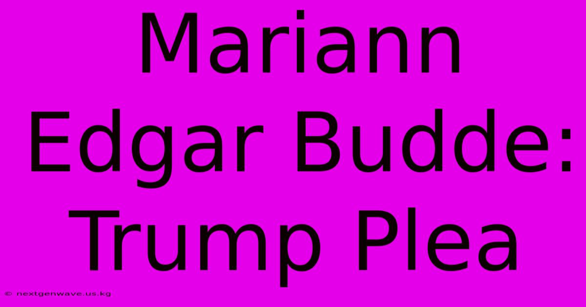 Mariann Edgar Budde: Trump Plea