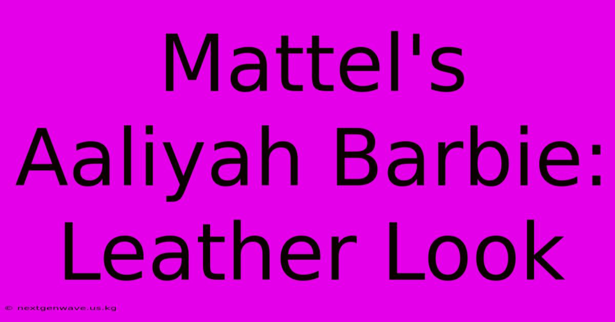 Mattel's Aaliyah Barbie: Leather Look