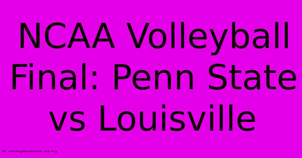 NCAA Volleyball Final: Penn State Vs Louisville