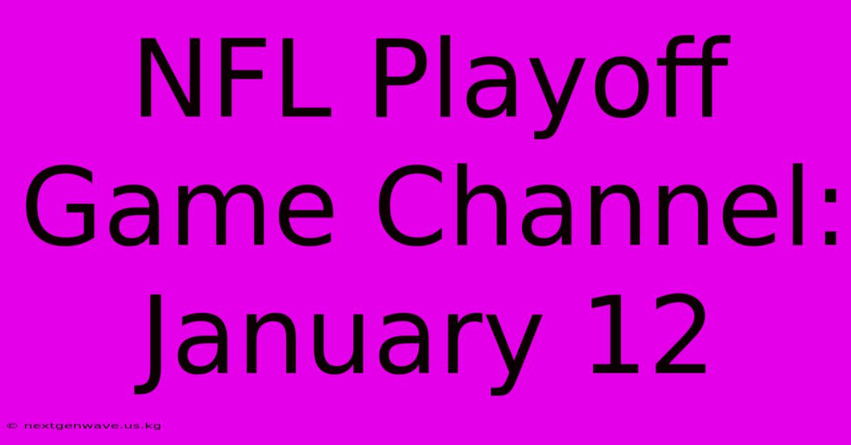 NFL Playoff Game Channel: January 12