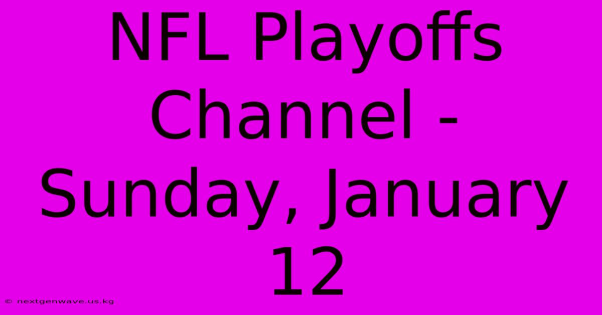 NFL Playoffs Channel - Sunday, January 12