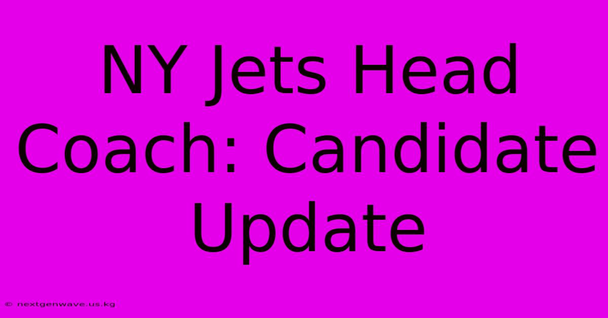 NY Jets Head Coach: Candidate Update