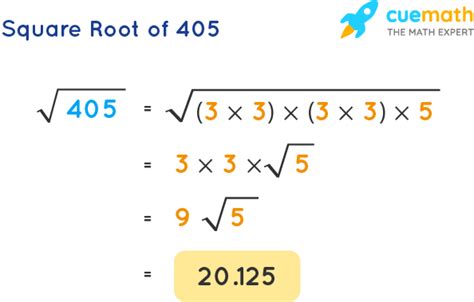 Perfect Square Root Pair Factors Of 405