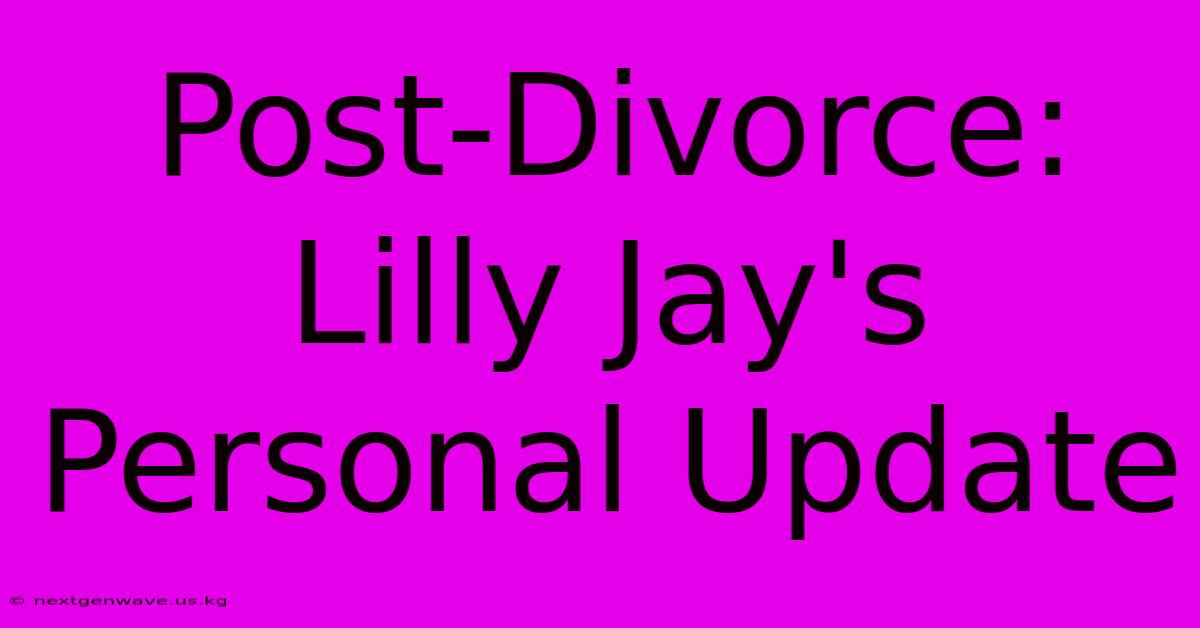 Post-Divorce: Lilly Jay's Personal Update