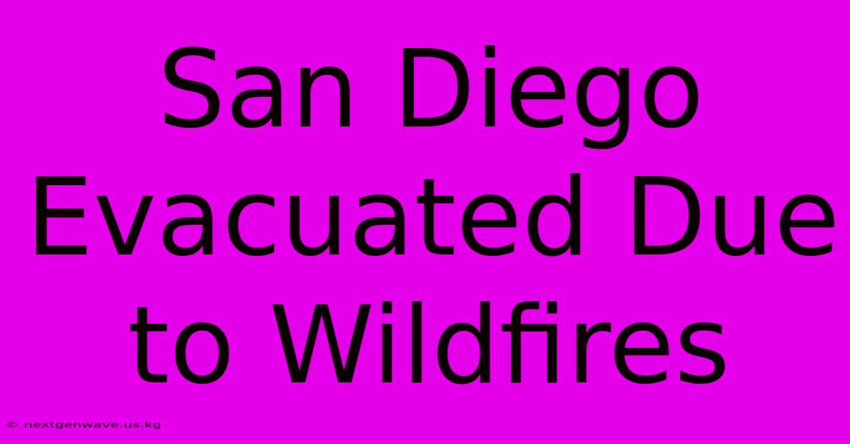 San Diego Evacuated Due To Wildfires