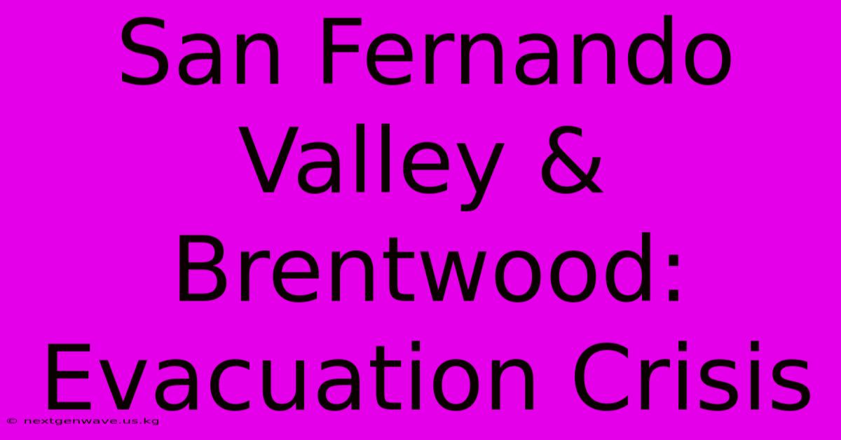 San Fernando Valley & Brentwood: Evacuation Crisis