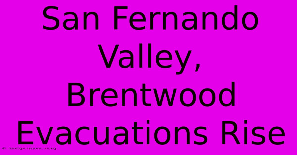 San Fernando Valley, Brentwood Evacuations Rise