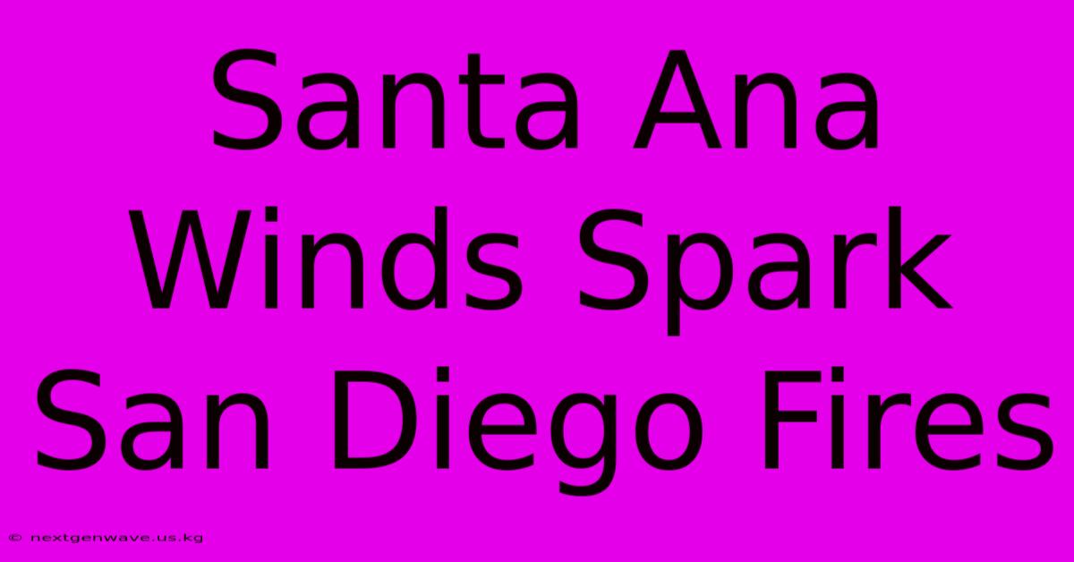 Santa Ana Winds Spark San Diego Fires