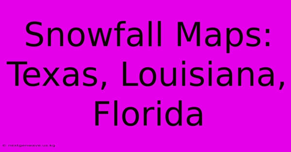 Snowfall Maps: Texas, Louisiana, Florida