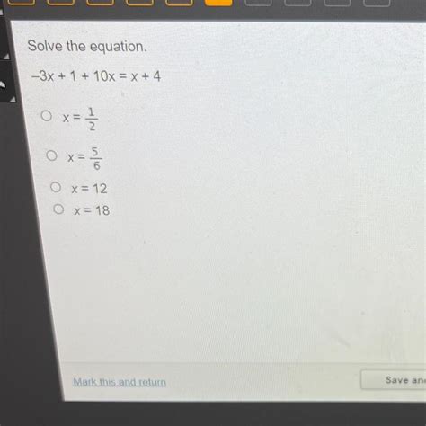 Solve The Equation 3x 1 10x X 4