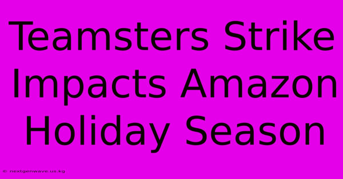 Teamsters Strike Impacts Amazon Holiday Season