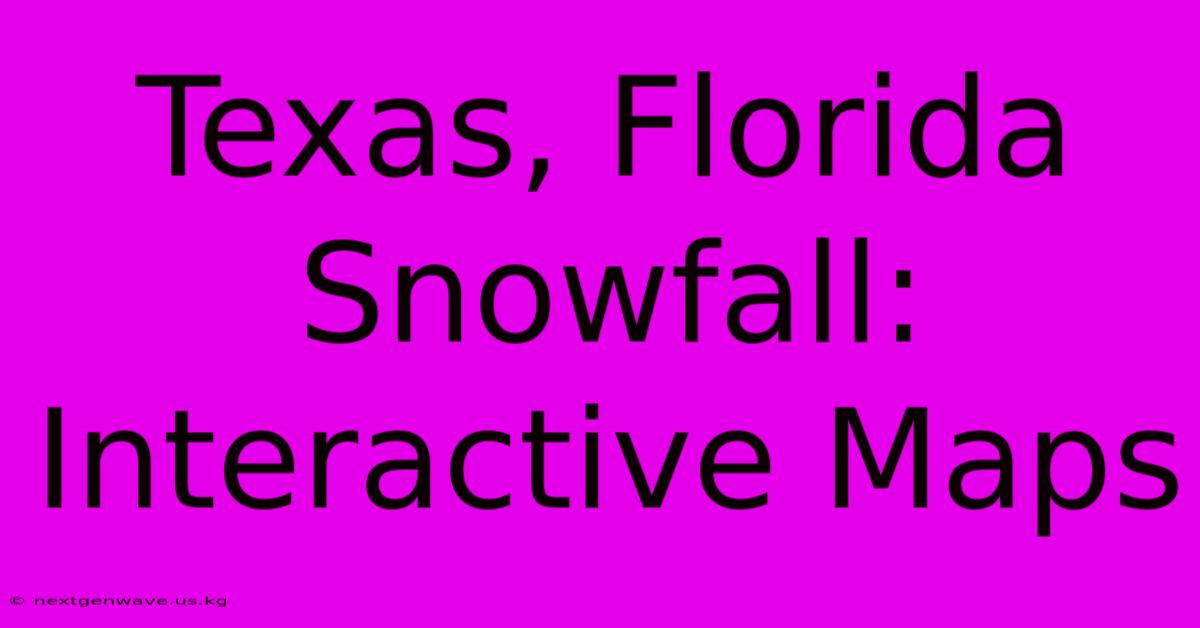 Texas, Florida Snowfall: Interactive Maps