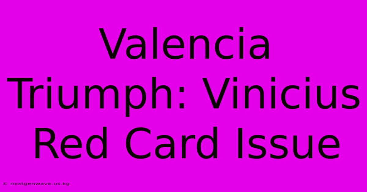 Valencia Triumph: Vinicius Red Card Issue