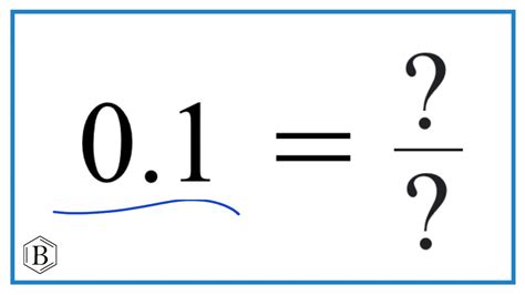 What Is 0.1 As A Fraction